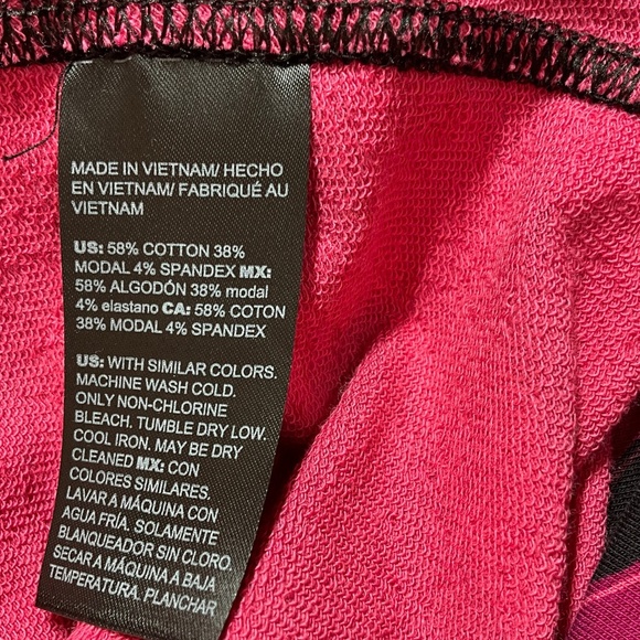 CHICO’S ZENERGY French Terry Fuschia Black Zebra Print Tunic Top 3/4 Sleeve 16 - Picture 8 of 10